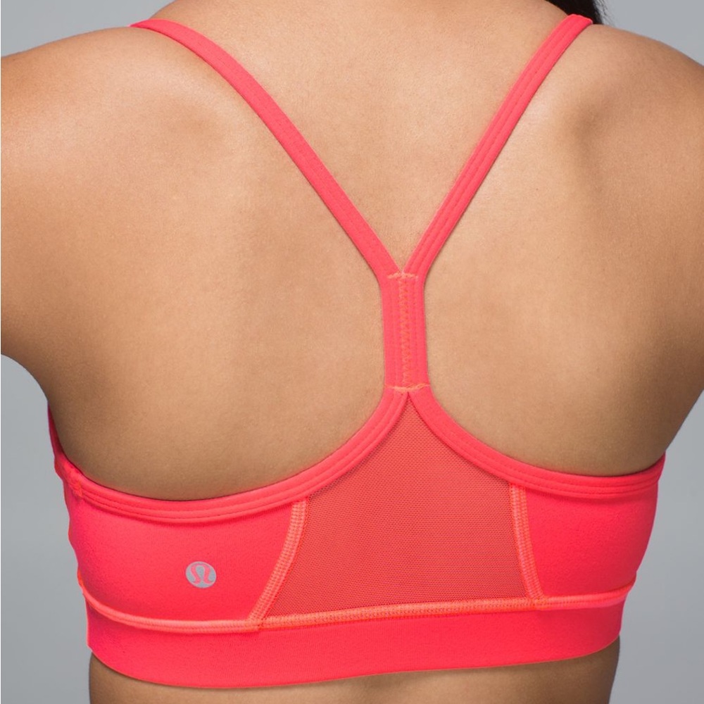 Lululemon Flow Y Bra Electric Coral